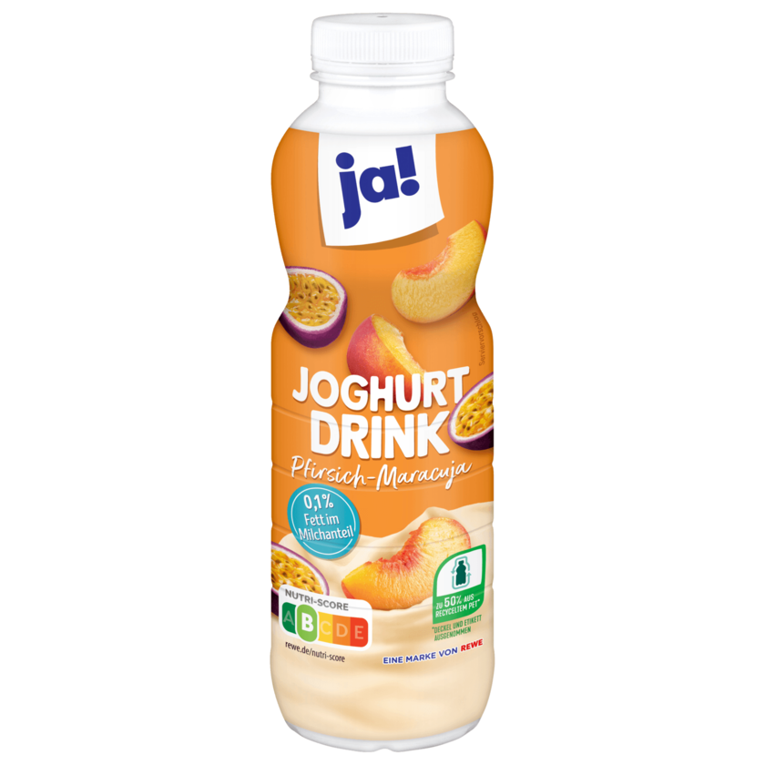 ja! Joghurt-Drink Pfirsisch-Maracuja 0,1% 500g